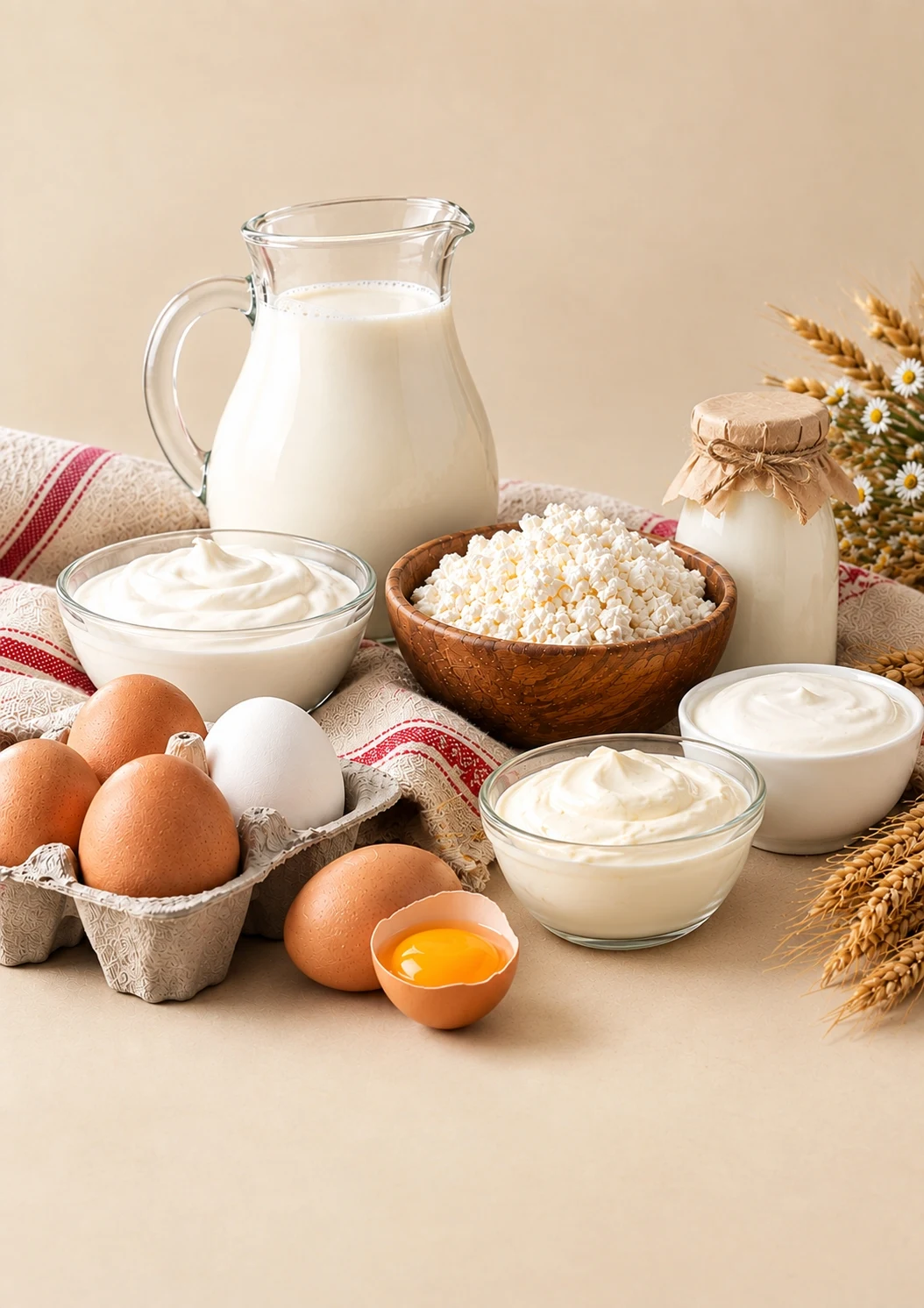 Молочные продукты и яйца