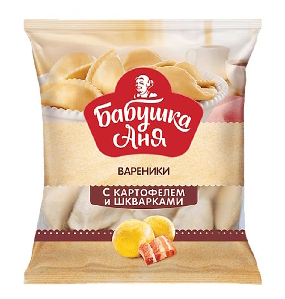 Вареники с картофелем и шкварками Бабушка Аня 430 гр