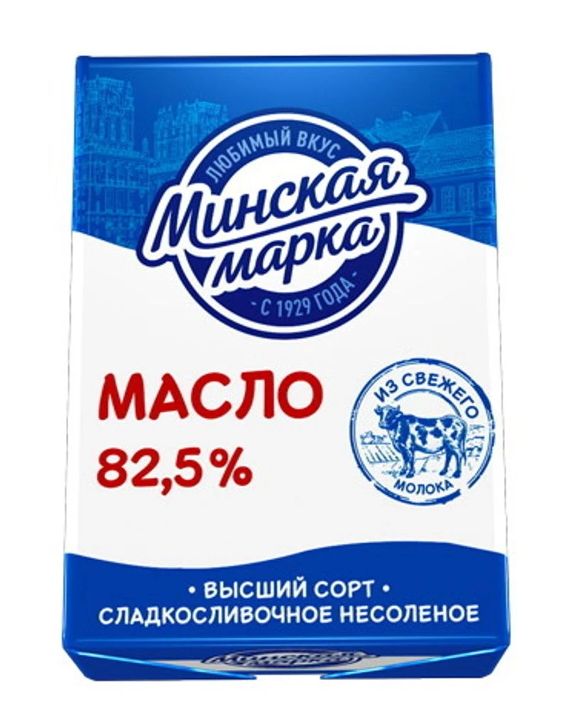 Масло слив. "Минская марка" 82,5% 180г Минск