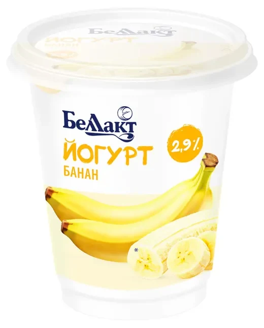 Йогурт с бананом  2,9% 380гр Беллакт