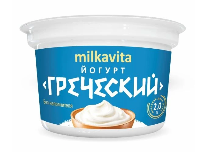 Йогурт "Греческий" 2% 200г. Милкавита
