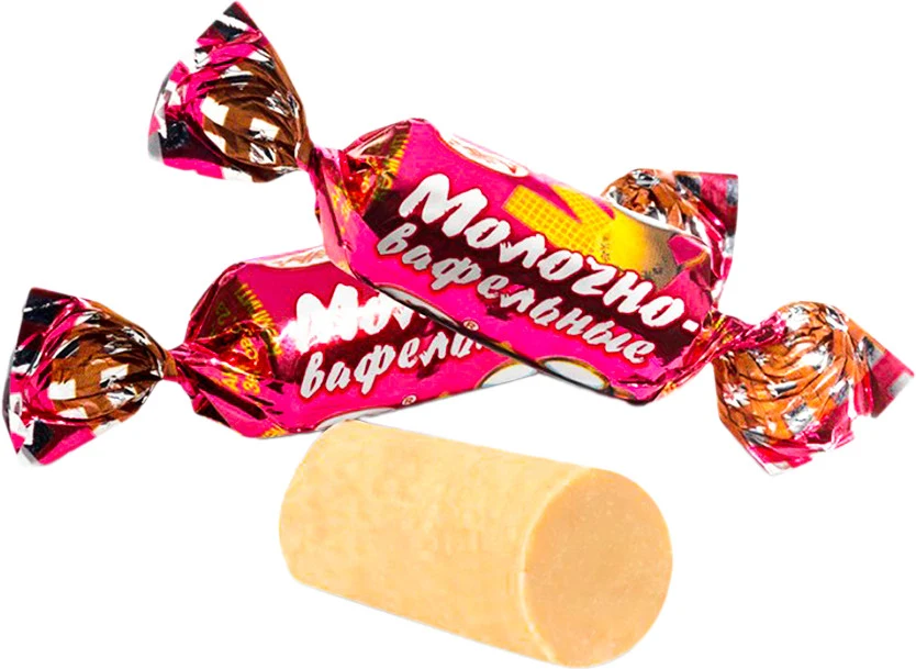 Конфеты молочно-вафельные не глазированные Рахат