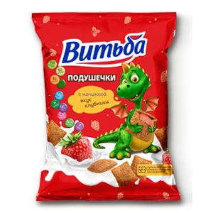 Подушечки с начинкой вкус клубники 150 гр Витьба