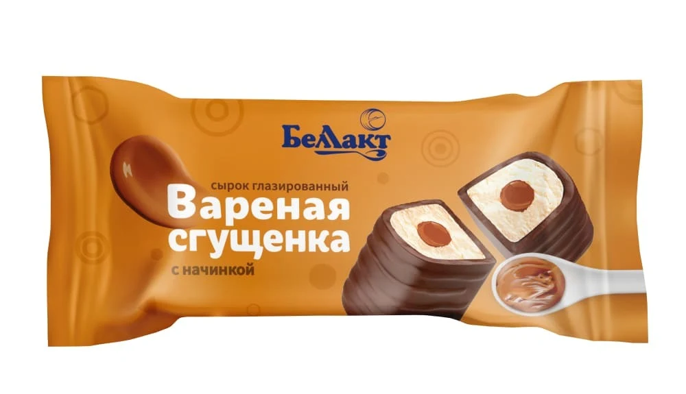 Сырок творожный глазированный с вареной сгущенкой 18% 40гр Беллакт