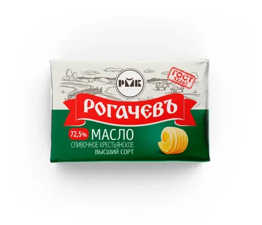 Масло сливочное Крестьянское 72,5% 160г Рогачевъ