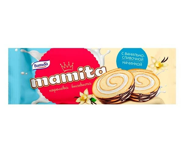 Бисквитный рулет Mamita с ванильно-сливочной начинкой Витьба 150г