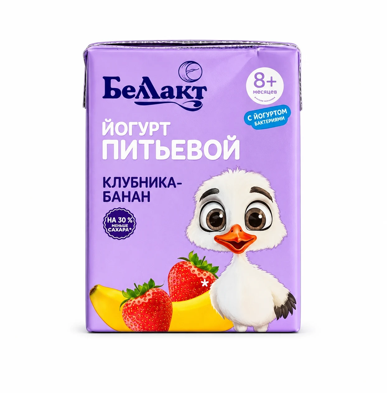 Йогурт питьевой детский клубника-банан 210 гр Беллакт