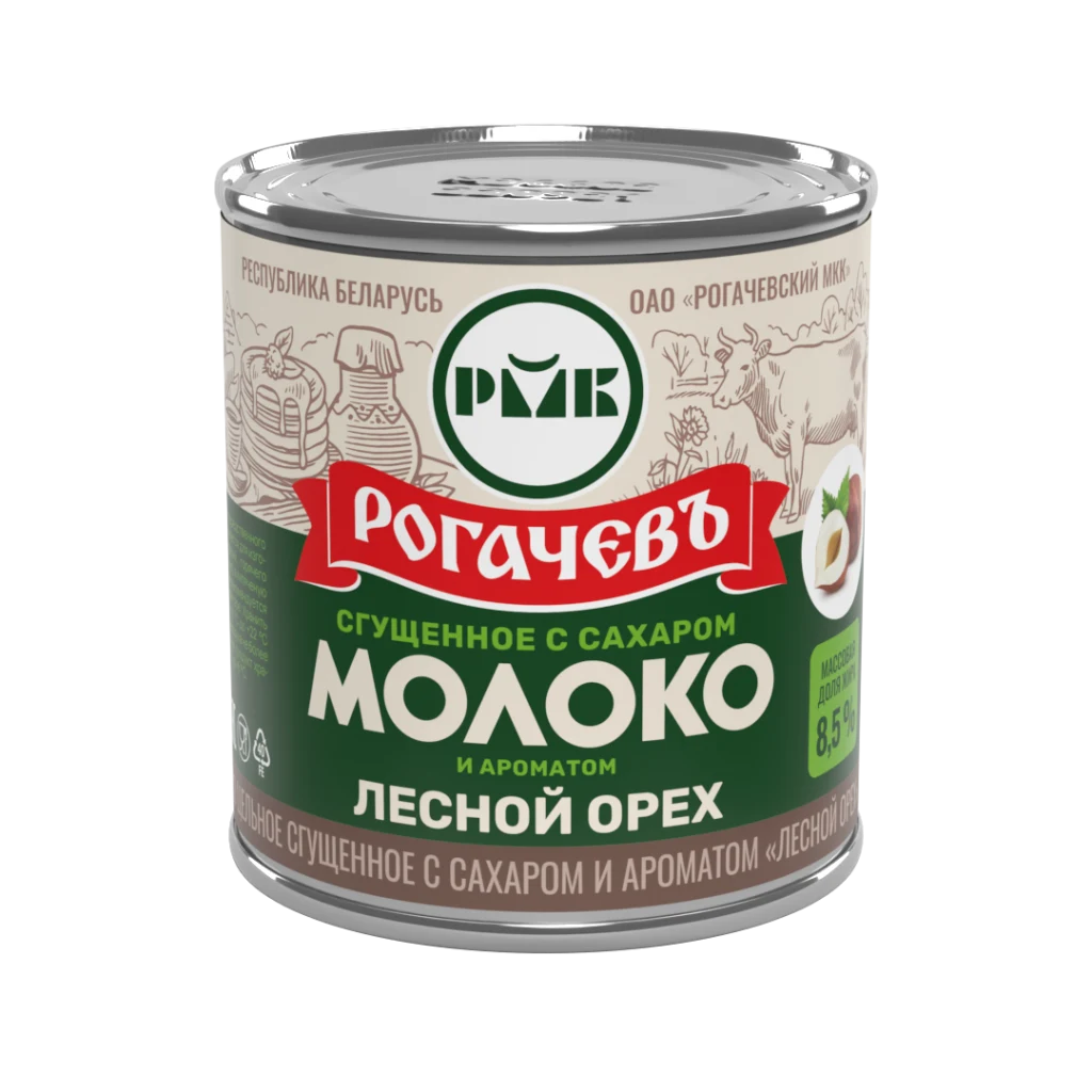 Молоко сгущенное с сахаром и ароматом лесного ореха 380г