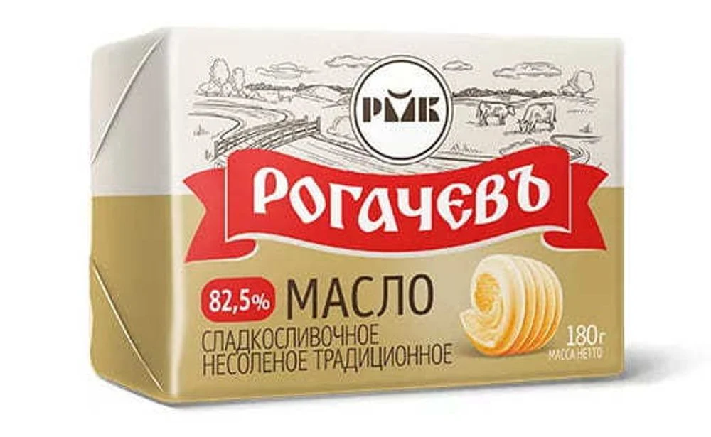 Масло сливочное Традиционное м.д.ж. 82,5% Рогачев 180гр