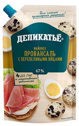 Майонез "Провансаль с перепелиными яйцами" Дой-Пак 380 г