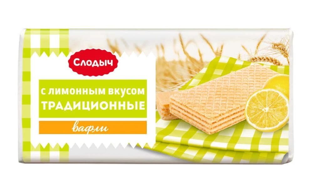 Вафли Традиционные с лимонным вкусом Слодыч 100гр