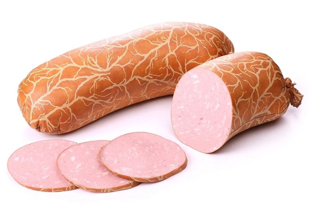 Колбаса "Вкусная" с шпиком в текстильной оболочке Брест