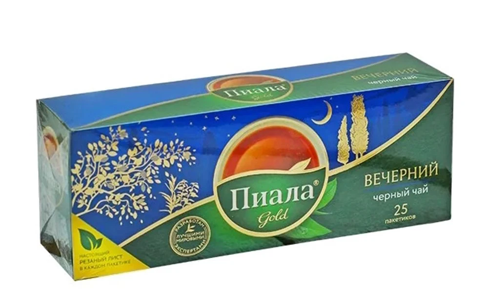 Чай черный вечерний Пиала Голд 25 пакетов