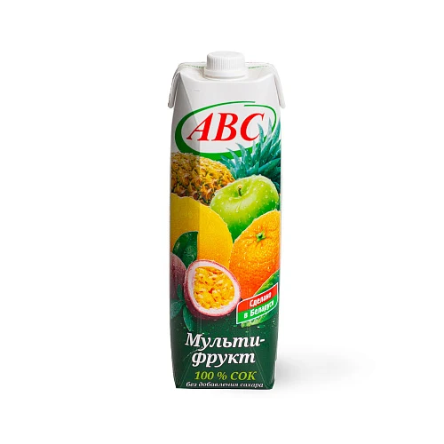 Сок "АВС" Мультифруктовый 100% 1л.
