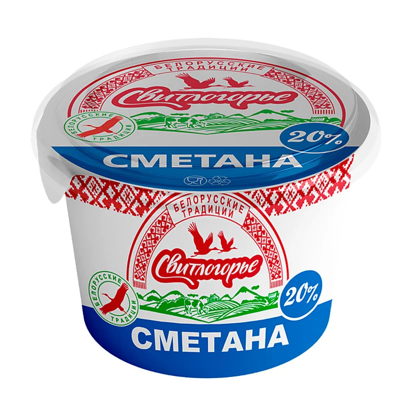Сметана Свитлогорье 20%, 380 г