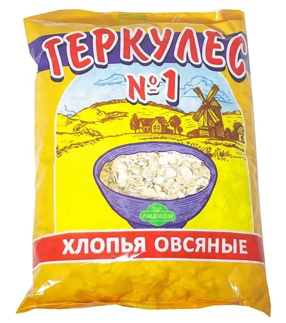 Хлопья овсяные Геркулес №1 Лидкон 400 гр
