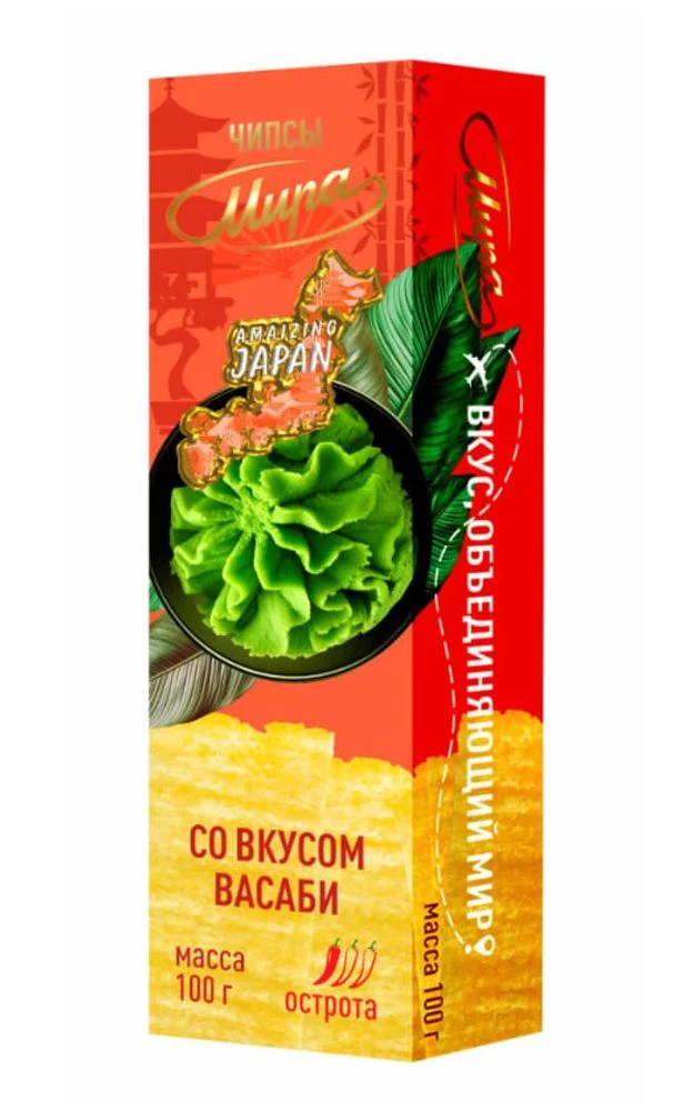 Чипсы картофельные Мира со вкусом васаби Мира 100 гр