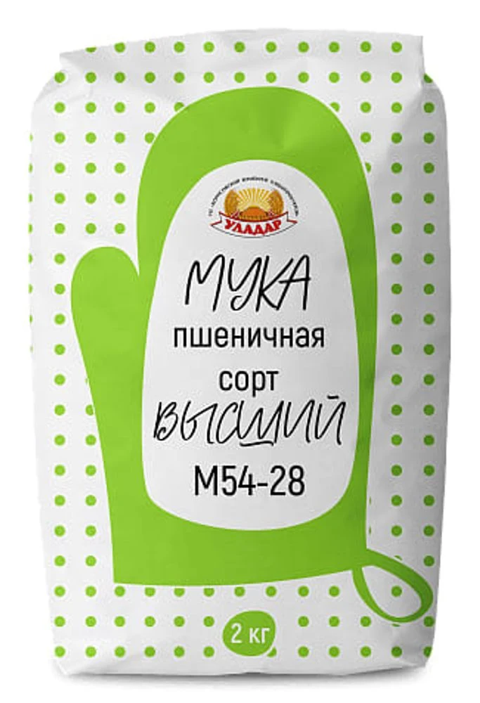 Мука пшеничная высшего сорта Уладар 2 кг