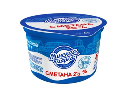 Сметана "Минская марка" 25%, 180 гр