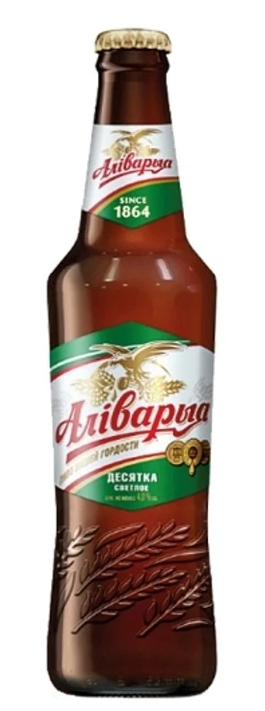 Пиво светлое пастеризованное фильтрованное Аливария Десятка