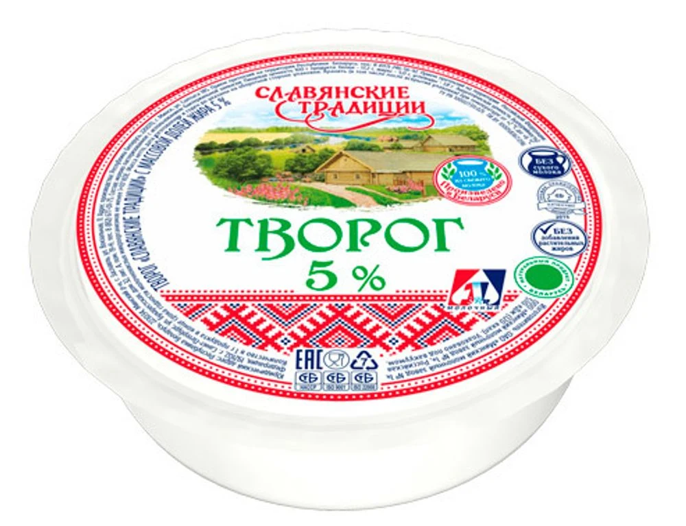 Творог "Славянские традиции" 5% 355г Минск
