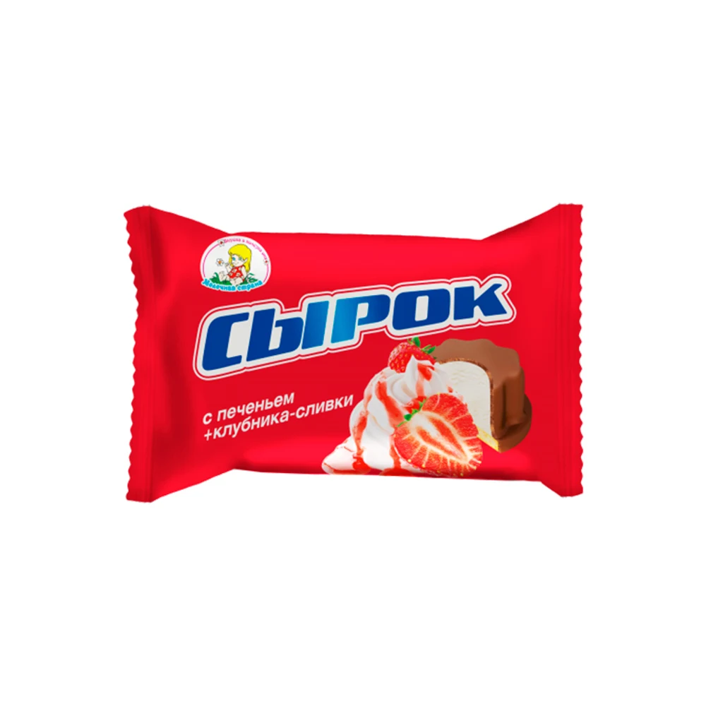 Сырок глазир. на печенье клубника-сливки 20% 40гр. Минск