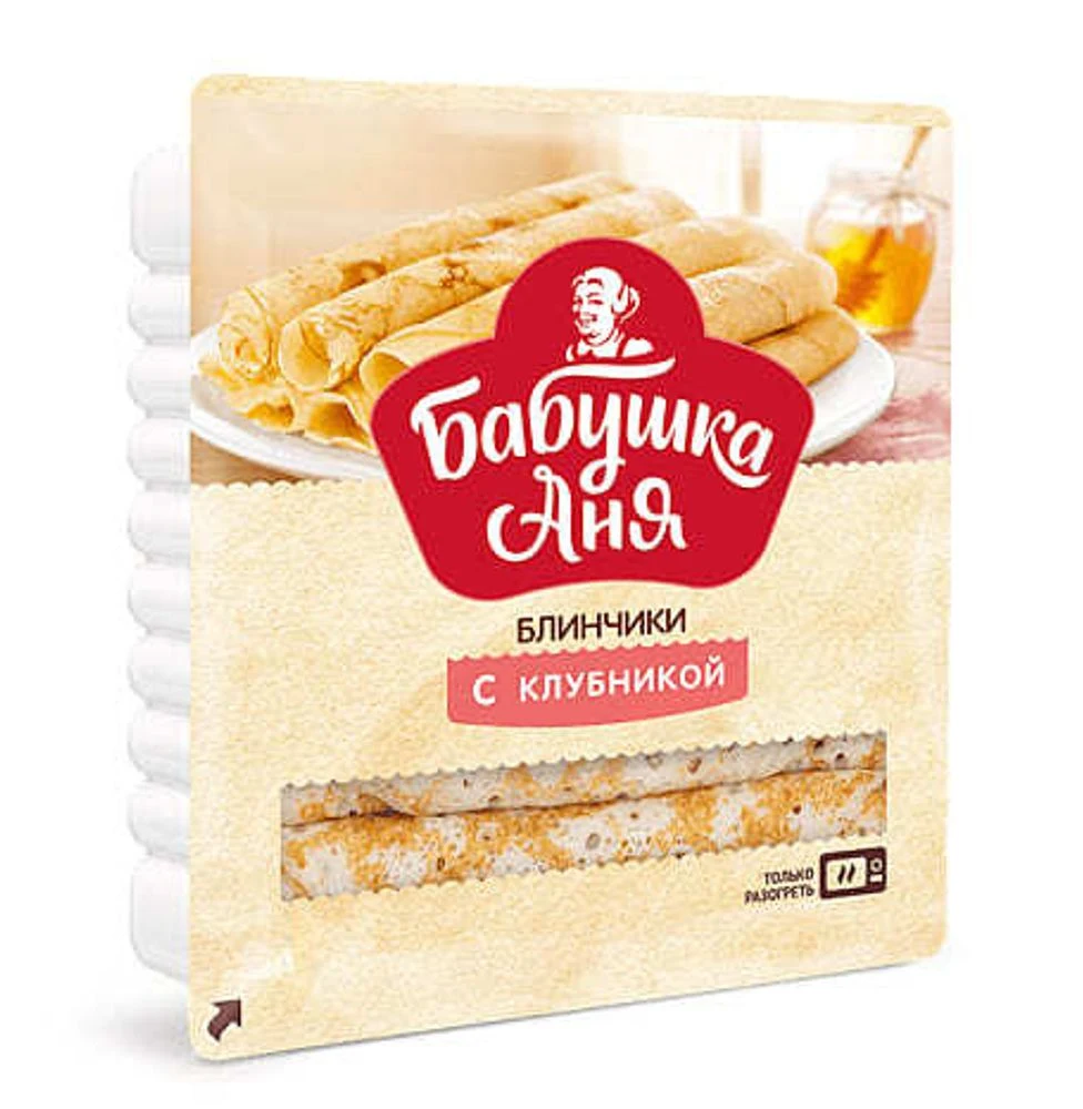 Блинчики с клубникой ТМ Бабушка Аня 360 гр