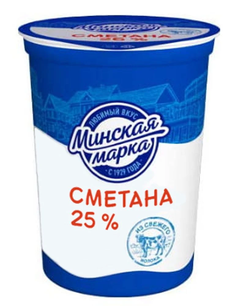 Сметана "Минская марка" 25%, 380 гр