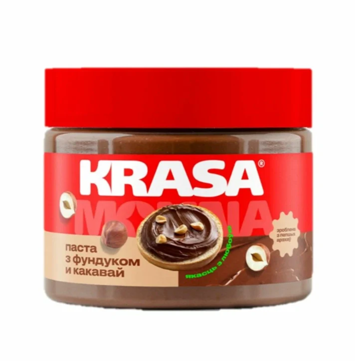 Паста KRASA из фундука с какао Красный пищевик 300 гр