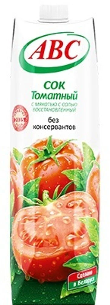 Сок Томатный с мякотью и солью АВС 1 л
