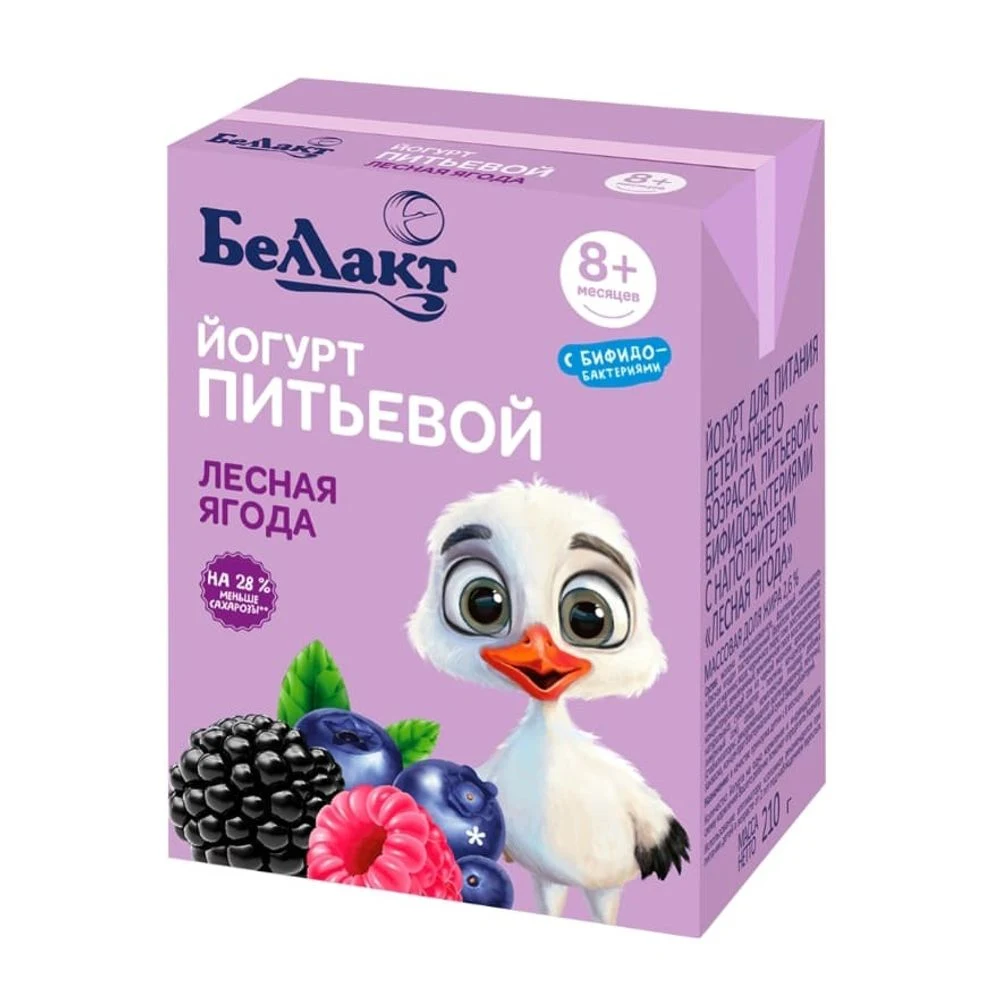 Йогурт питьевой Лесная ягода 210 гр Беллакт