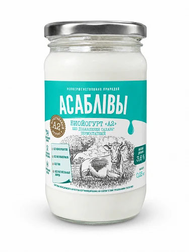 Биойогурт А2 3,6 %  "Асаблiвы" 330 гр
