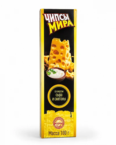 Чипсы картофельные Мира со вкусом сыра и сметаны Тм Мира 100 гр