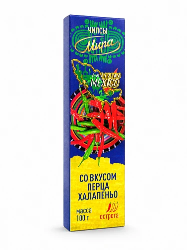 Чипсы картофельные Мира со вкусом перца халапенью Тм Мира 100 гр