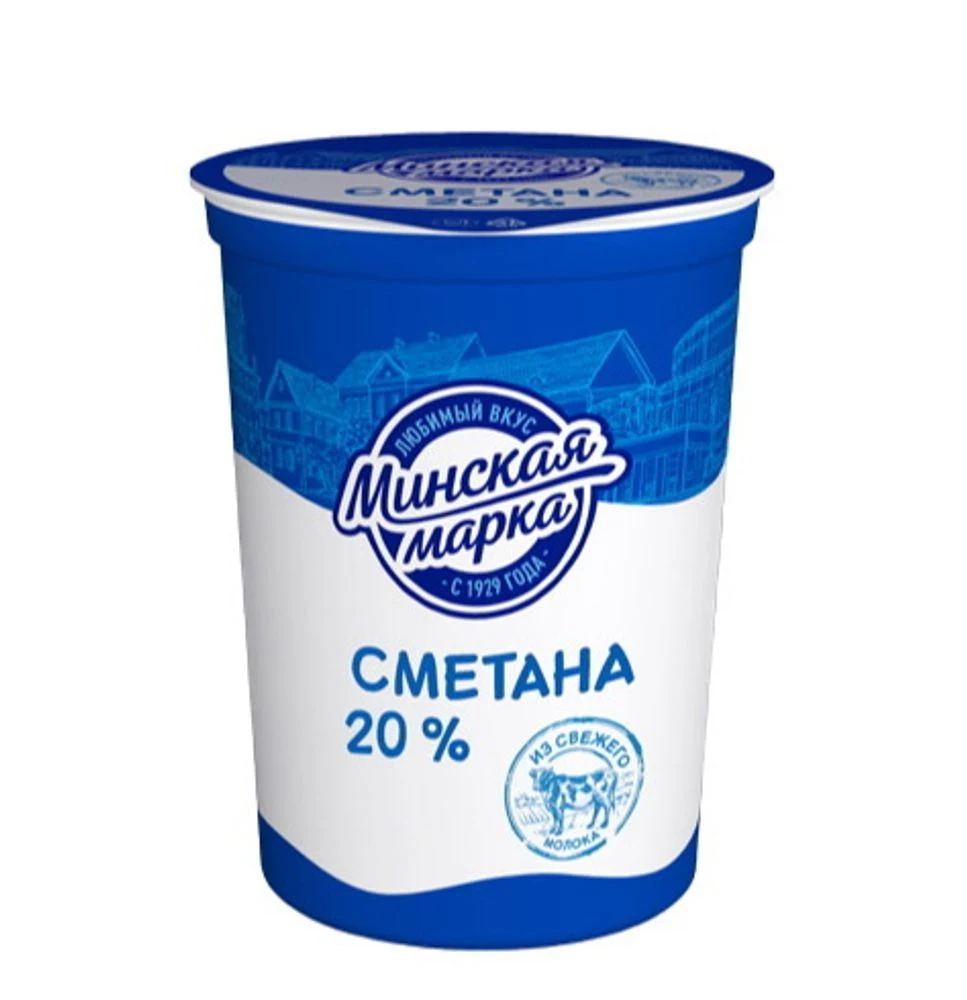 Сметана "Минская марка" 20%, 380 гр